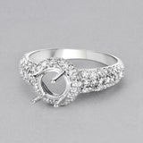 0.94 Carat Genuine White Diamond 14K White Gold Ring (I-J Color, SI Clarity)