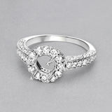 1.01 Carat Genuine White Diamond 14K White Gold Ring (I-J Color, SI Clarity)