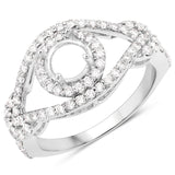 0.75 Carat Genuine White Diamond 14K White Gold Ring (I-J Color, SI Clarity)
