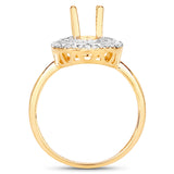 0.31 Carat Genuine White Diamond 14K Yellow Gold Ring (I-J Color, SI Clarity)