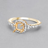 0.48 Carat Genuine White Diamond 14K Yellow Gold Ring (I-J Color, SI Clarity)