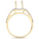 0.42 Carat Genuine White Diamond 14K Yellow Gold Ring (I-J Color, SI Clarity)
