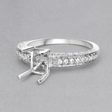 0.51 Carat Genuine White Diamond 14K White Gold Ring (I-J Color, SI Clarity)