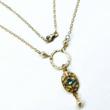 14 K Gold-Filled Hammered Open Circle Filigree Necklace by Alexa Martha Designs