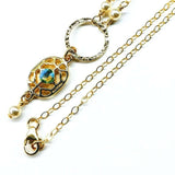 14 K Gold-Filled Hammered Open Circle Filigree Necklace by Alexa Martha Designs