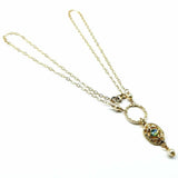 14 K Gold-Filled Hammered Open Circle Filigree Necklace