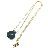 14 KT Gold Filled Emerald Pear Drop Necklace by Alexa Martha Designs