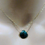14 KT Gold Filled Emerald Pear Drop Necklace by Alexa Martha Designs