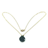 14 KT Gold Filled Emerald Pear Drop Necklace by Alexa Martha Designs