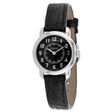 Coach Women's Black Leather Silver Quartz Black Dial Watch - 14500301 by Balec Group