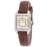 Coach Women's Brown Leather Silver Quartz Beige Dial Watch - 14500319 by Balec Group