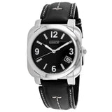 Coach Men's Black Leather Silver Quartz Black Dial Watch - 14600408 by Balec Group