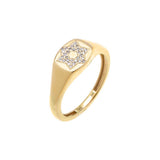 Diamond Pave Star Of David Signet Ring 14K by By Adina Eden