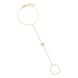 Diamond Star of David Hand Chain 14K by By Adina Eden