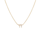 Diamond Pave Chai Necklace 14K by By Adina Eden