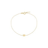 Mini Evil Eye Bracelet 14K by By Adina Eden