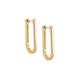 Solid Thin U-Shape Huggie Earring 14K by By Adina Eden