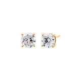 Lab Grown Diamond Solitaire Four Prong Stud Earring 14K by By Adina Eden