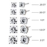 Lab Grown Diamond Solitaire Four Prong Stud Earring 14K by By Adina Eden