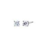 Lab Grown Diamond Solitaire Four Prong Stud Earring 14K by By Adina Eden