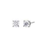 Lab Grown Diamond Solitaire Four Prong Stud Earring 14K by By Adina Eden