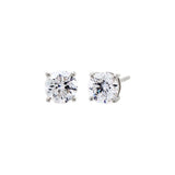 Lab Grown Diamond Solitaire Four Prong Stud Earring 14K by By Adina Eden