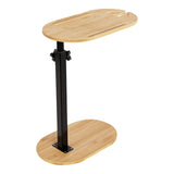 C-Shaped Bathtub Tray Table With Adjustable Height 360° Rotatable Desktop Freestanding Bath Caddy Against Wall Couch Bed Sofa Side Table