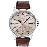 Hugo Boss Men's Pilot Aviator Beige Dial Watch - 1513516 by Balec Group