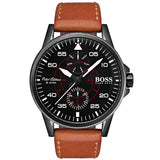 Hugo Boss Men's Pilot Aviator Black Dial Watch - 1513517 by Balec Group