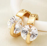 Modella Hoops Crystal Earrings in Gold and Silver Tones