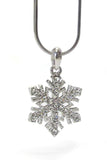 Silver Cz Cubic Zirconia Snowflake Winter Pendant Necklace Chain by Fashion Hut Jewelry
