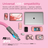 HyperGear Chunky180° 100W USB-C to USB-C Rugged Fast Charge Cable 12ft
