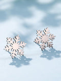 Fashion Snowflake Stud Earrings Christmas Earrings by Fashion Hut Jewelry
