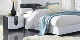 Vios - Zebra High Gloss Nightstand - White by Couch.com