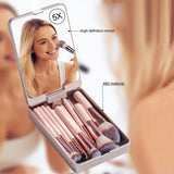 Bamboo Beauty Vanity Kit With LED Mirror