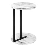 Accent Table, Side, Round, Contemporary And Modern - White / Black by Couch.com