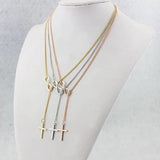 Symbol of Infinity and Holy Cross With Lariat Style Chain