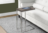 Accent Table, C - Shaped, Tempered Glass, Stylish Design Contemporary & Modern by Couch.com