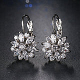 Snowflowers Lovely Drop Earrings in 3 Tones
