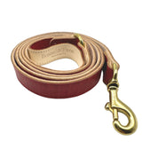 Croc Leather Dog Leashes by Bonne et Filou