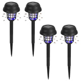 4 Pack Solar Powered Mosquito Zapper Outdoor Insect Killer Torch Waterproof Bug Zapper with UV Light White Light for Yard Garden Farm Patio