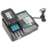 Rapid Charger Replacement Fit for Makita 14.4-18V Battery BL1860 BL1830 BL1850 with

LCD Display USB Port