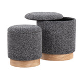 Marla - Contemporary, Nesting Ottoman Set by Couch.com