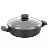 Korkmaz Ornella Aluminum 4L Non-Stick Low Casserole Dish with Lid