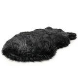 PupRug by Paw.com™  Faux Fur Orthopedic Dog Bed - Curve Midnight Black