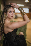2 Inch Xl Domed Hammered Cuff by eklexic