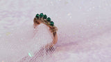 Wire Wrapped Copper Crystal Birthstone Bling Ring by Alexa Martha Designs