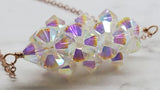 14K Rose Gold Swarovski Crystal Barrel Necklace Handmade- Super Sparkly by Alexa Martha Designs
