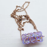 14K Rose Gold Filled Super Sparkly Pastel Crystal Barrel Necklaces by Alexa Martha Designs