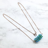 14K Rose Gold Filled Super Sparkly Pastel Crystal Barrel Necklaces by Alexa Martha Designs